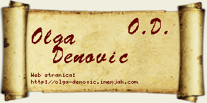 Olga Denović vizit kartica
